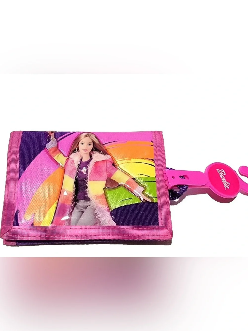 NEW WITH TAG 2002 3-D MATTEL VINTAGE BARBIE TRIFOLD KIDS COIN WALLET PYRAMID